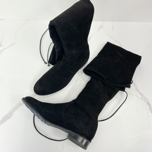 Stuart Weitzman Lowland Black Suede - Size 6 - Lafayette Consignment