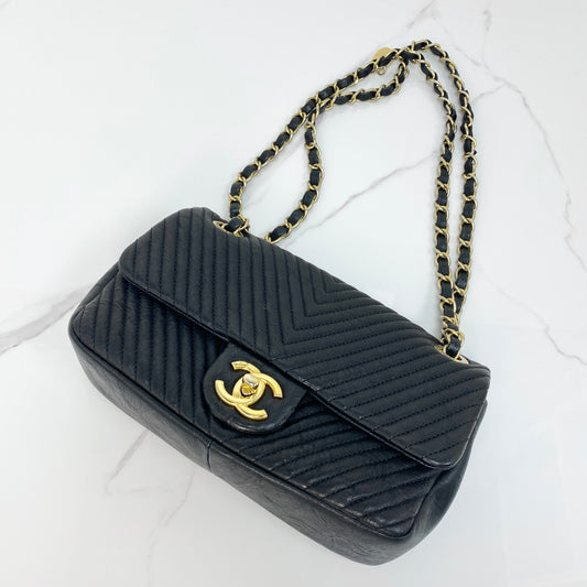 Chanel Cheveron Madallion Flap Bag