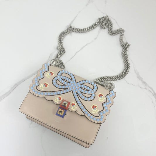 Fendi Kan I Butterfly Leather Bag