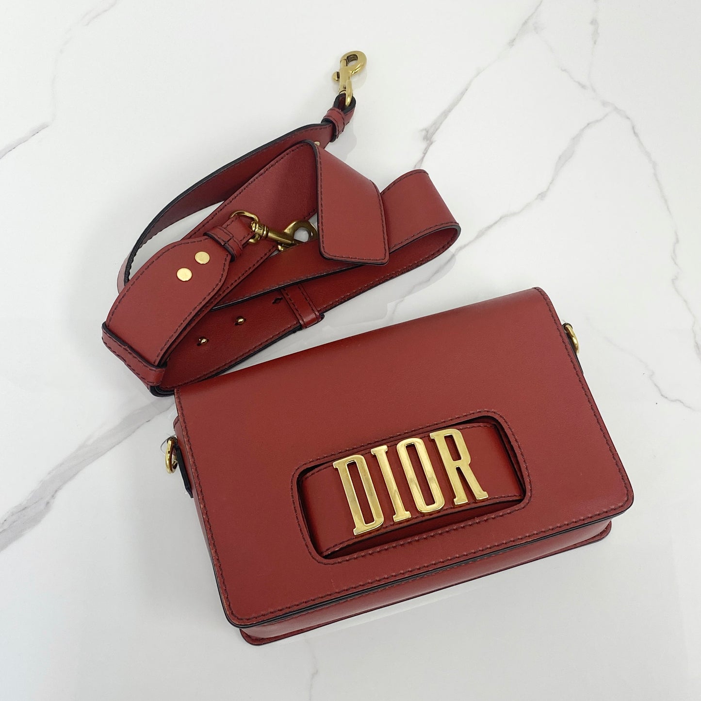 Christian Dior Calfskin Dior Evolution Flap Bag