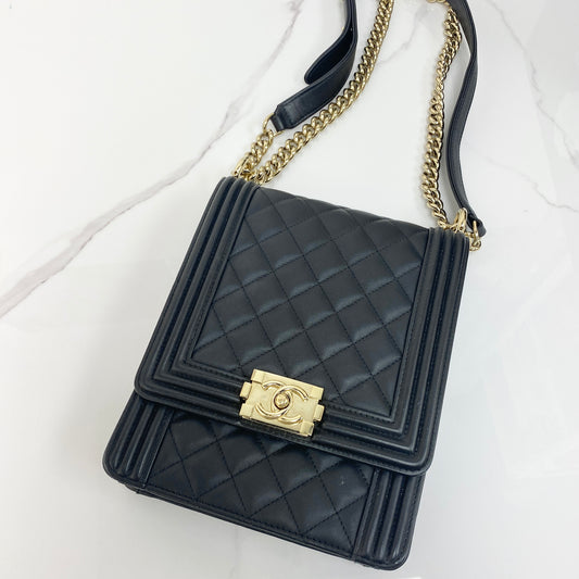 Chanel North South Boy Flap Bag - Lafayette Consignment