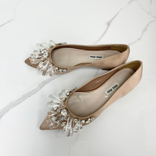 MiuMiu Satin Flats - Lafayette Consignment