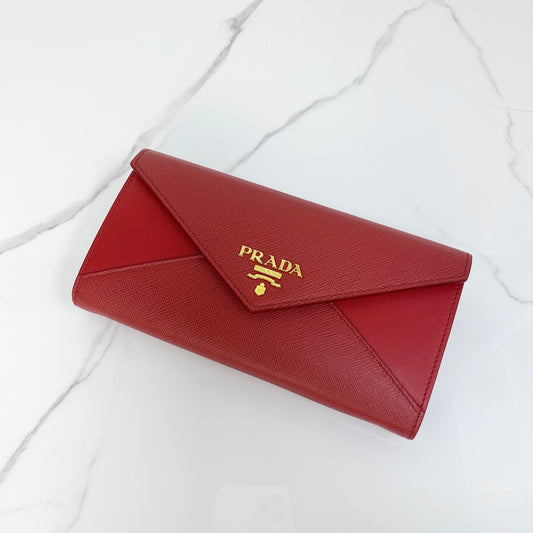 Prada Saffiano Envelope Wallet