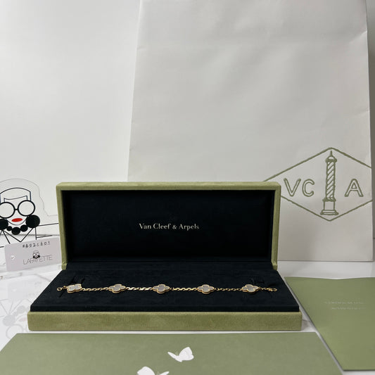 Van Cleef & Arpels - Vintage Alhambra Bracelet,5 Motifs - Lafayette Consignment