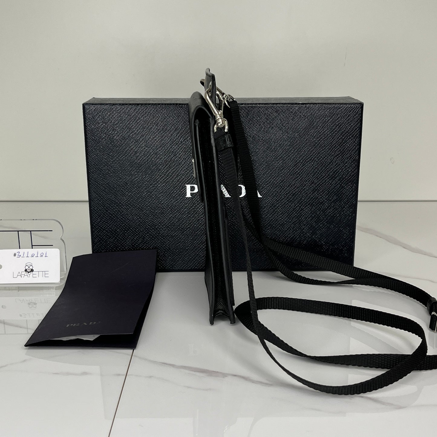 Prada Saffiano Leather Phone Case Crossbody Bag - Lafayette Consignment