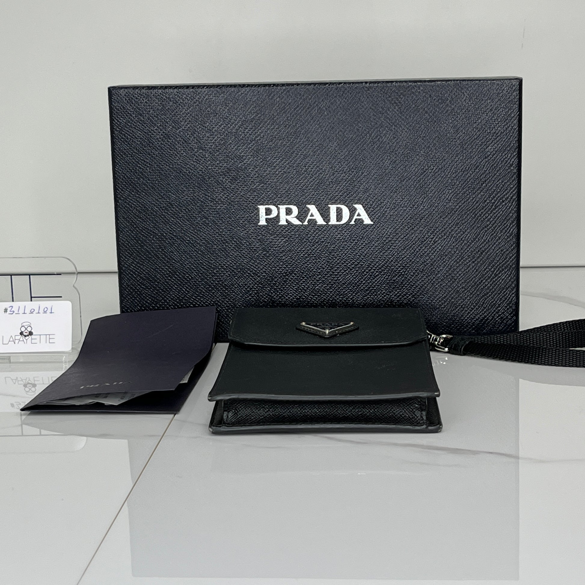 Prada Saffiano Leather Phone Case Crossbody Bag - Lafayette Consignment