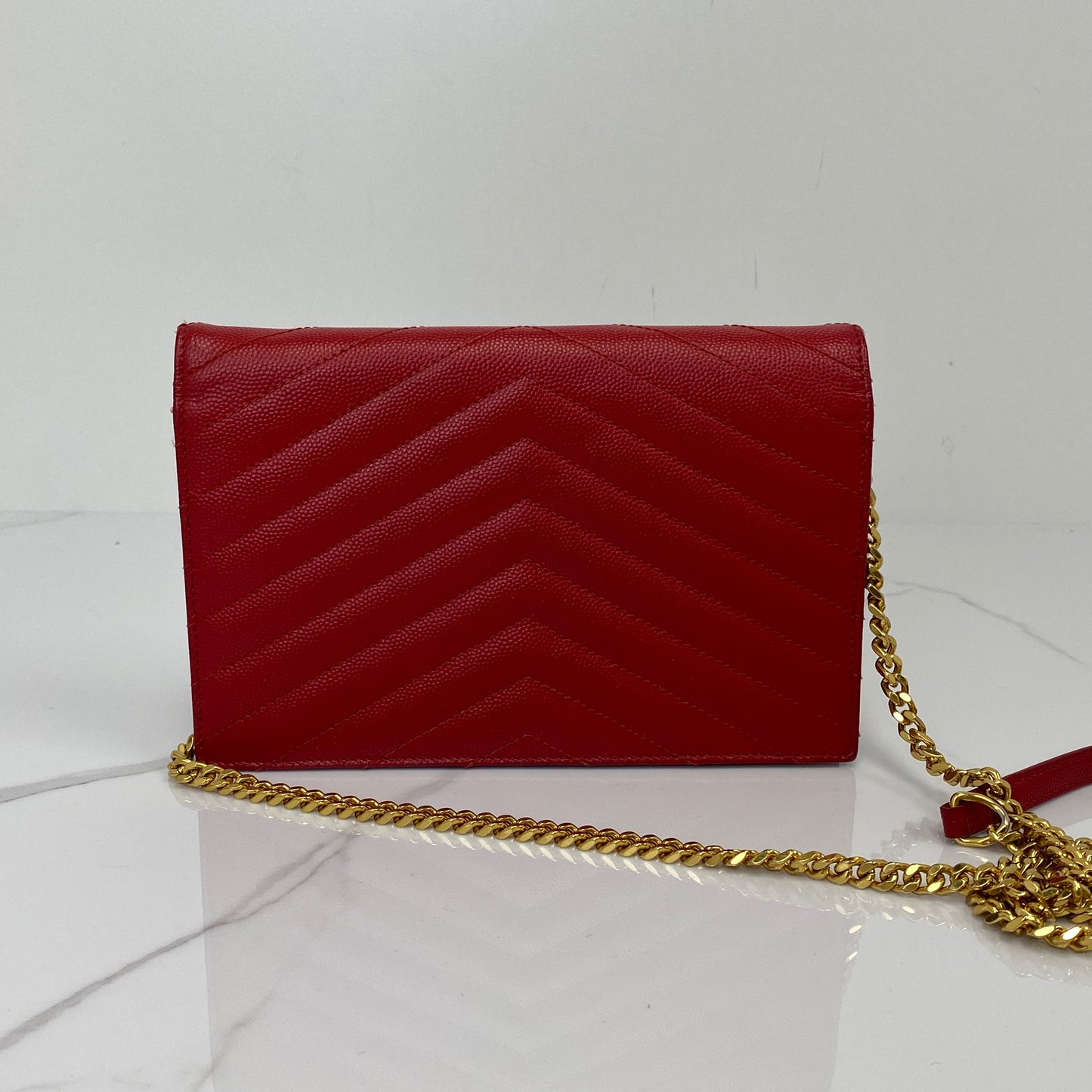 Saint Laurent Cassandre Envelope Chain Wallet