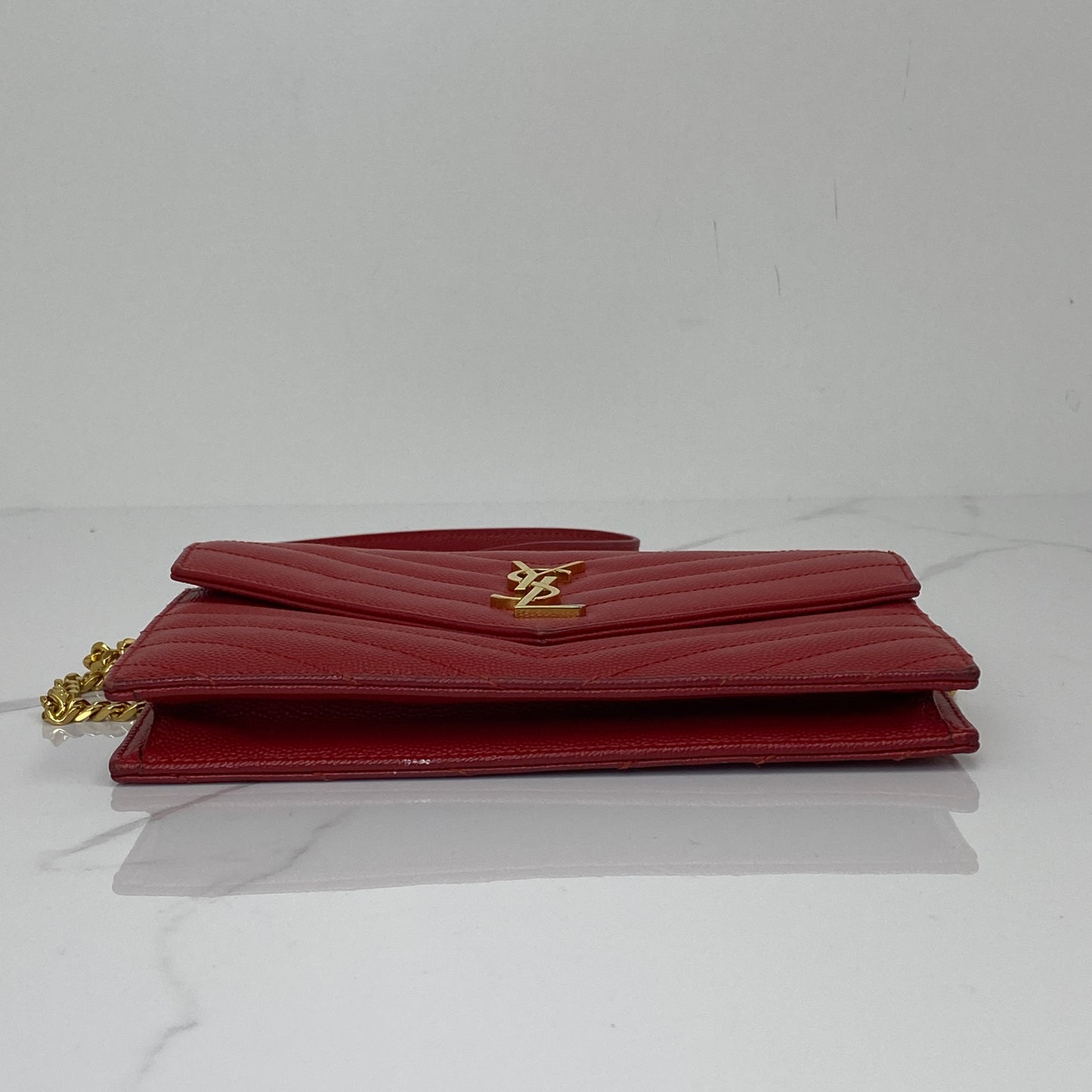 Saint Laurent Cassandre Envelope Chain Wallet