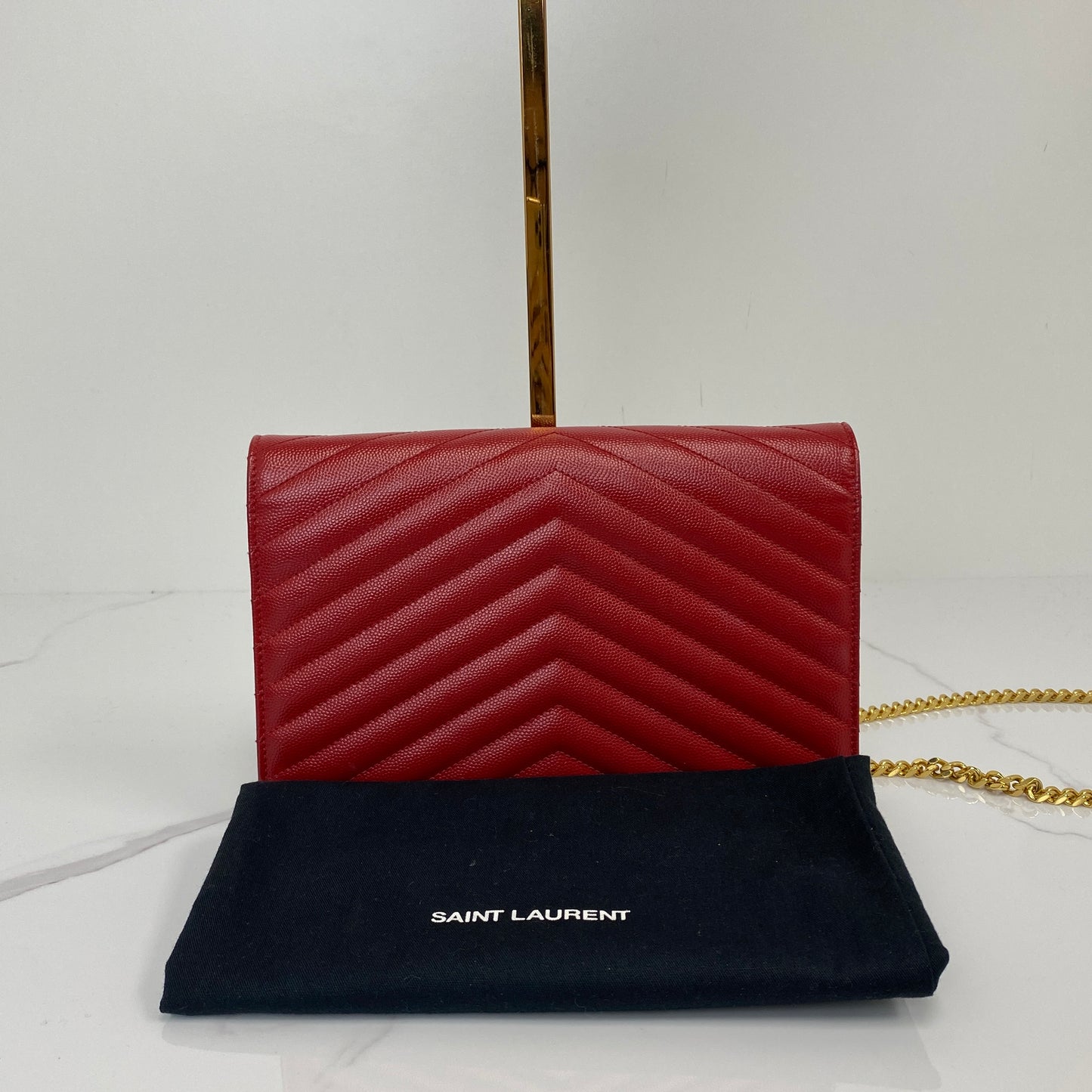 Saint Laurent Cassandre Envelope Chain Wallet