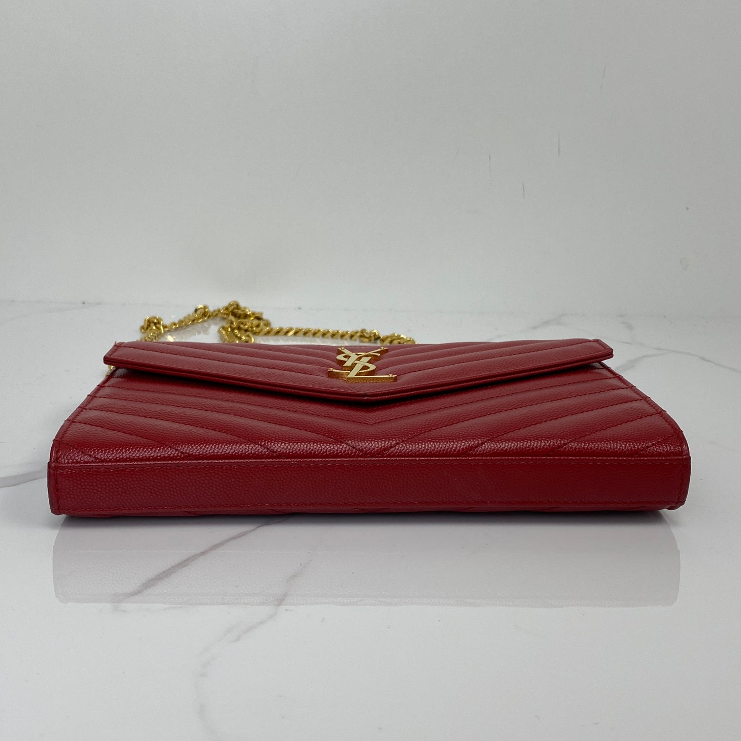 Saint Laurent Cassandre Envelope Chain Wallet