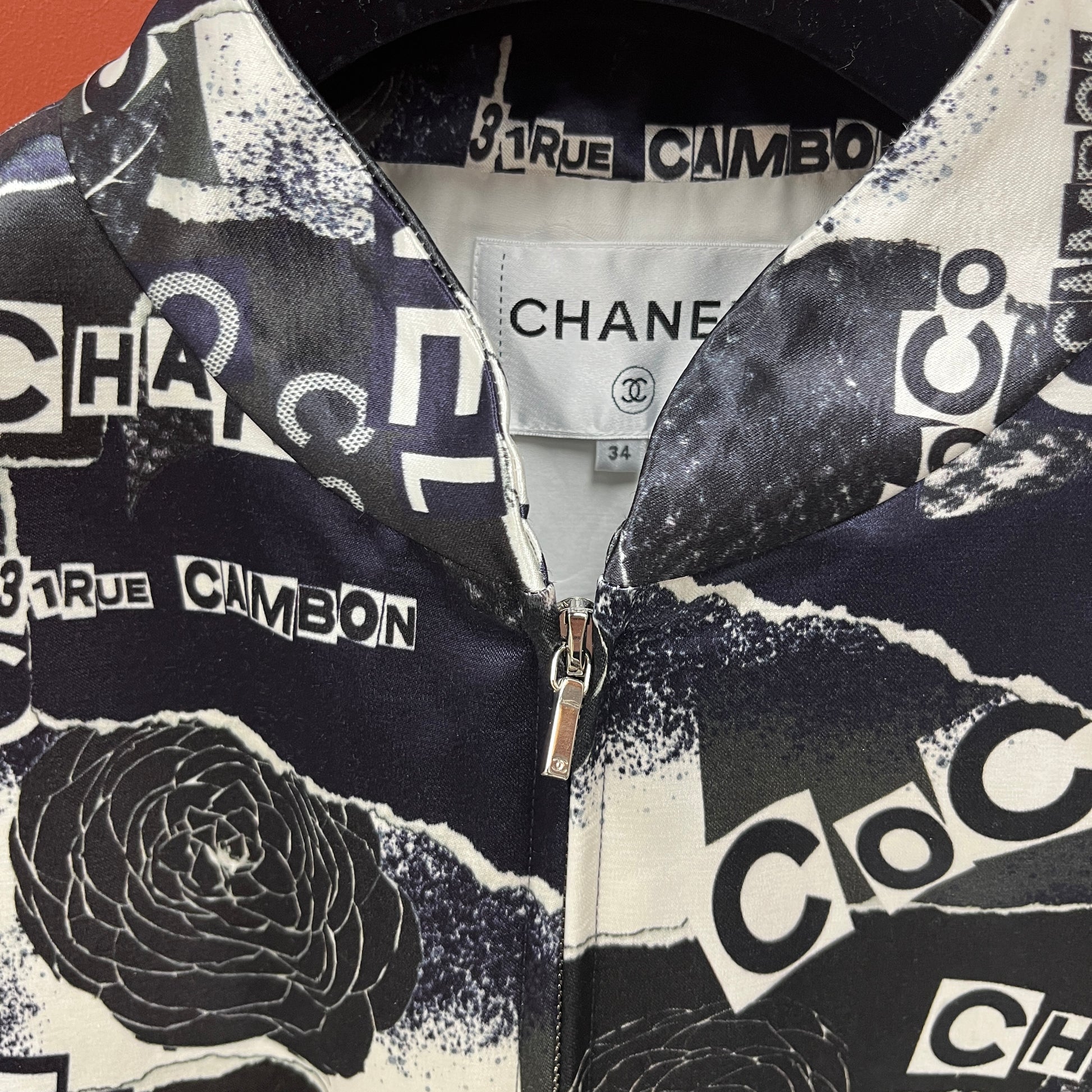 Chanel Graphic- Print Bomber Jacket - Lafayette Consignment