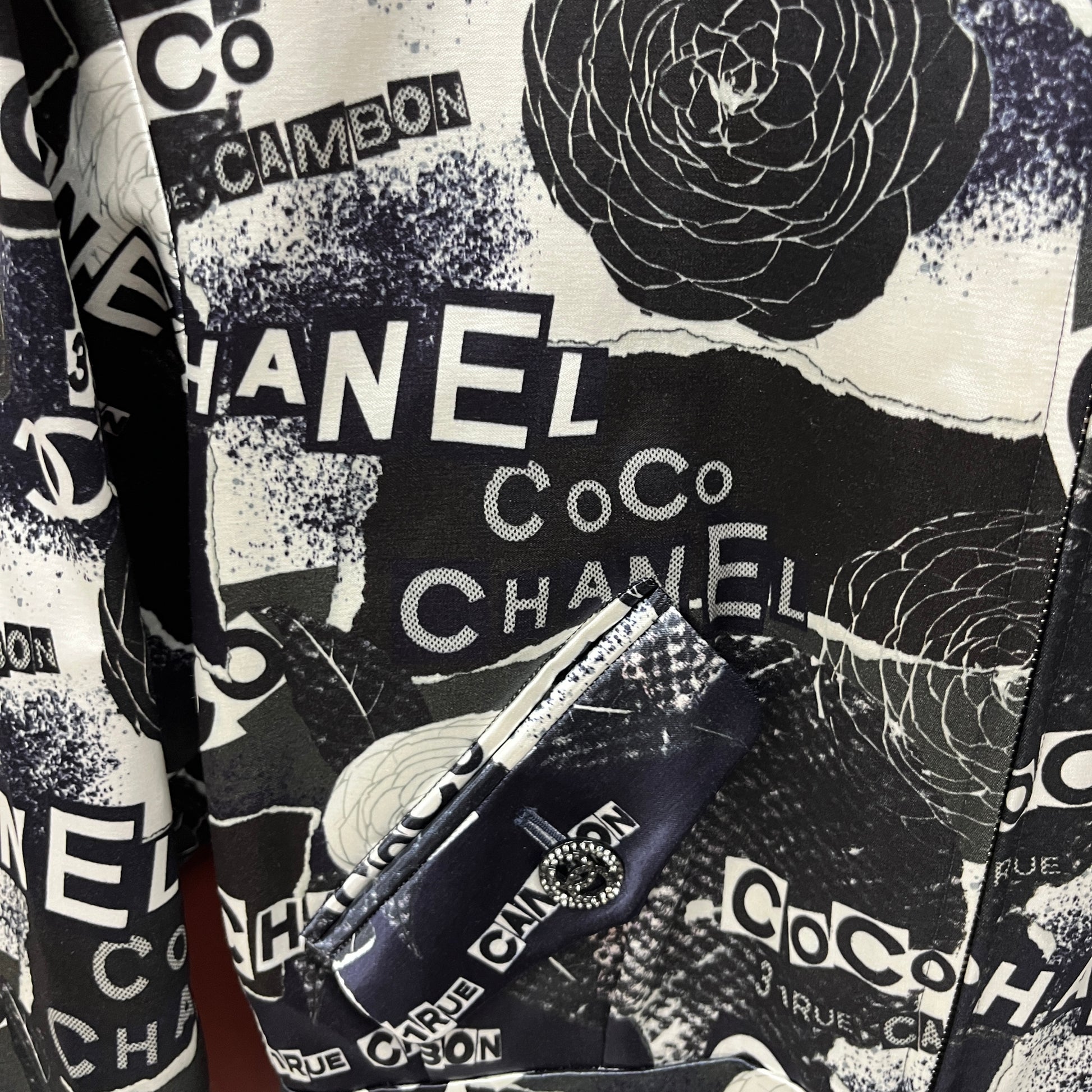 Chanel Graphic- Print Bomber Jacket - Lafayette Consignment