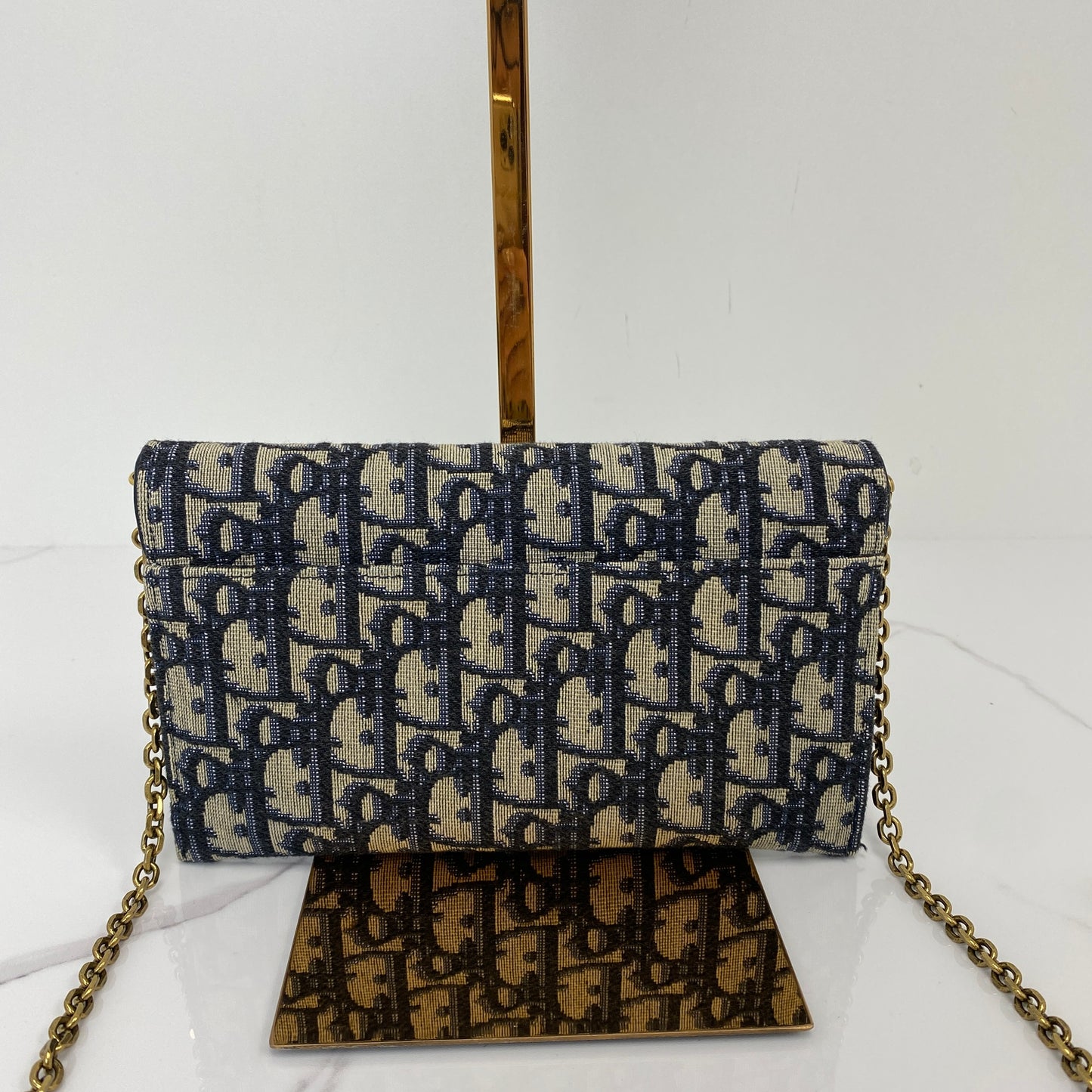 Christian Dior Dior Saddle Pouch &nbsp;Blue Oblique Jacquard