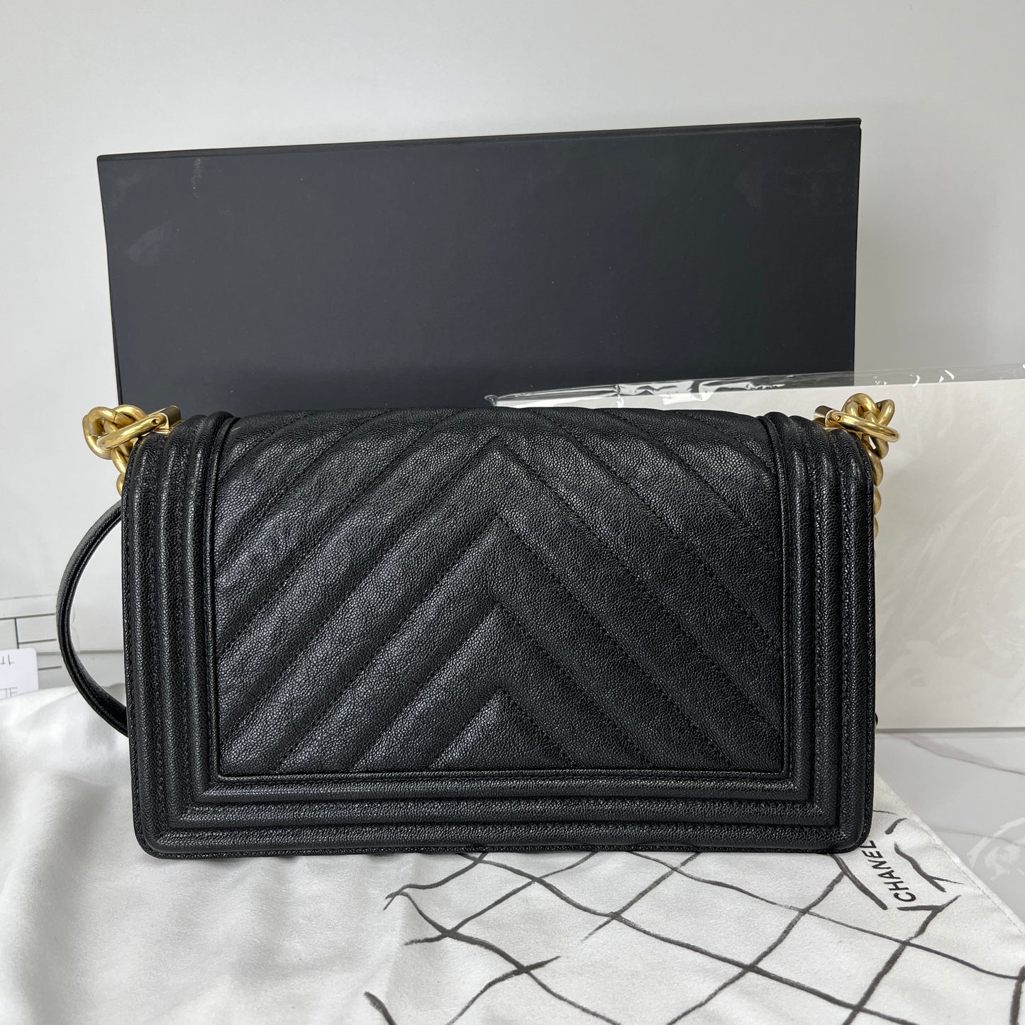 Chanel Chevron Boy Handbag - Lafayette Consignment