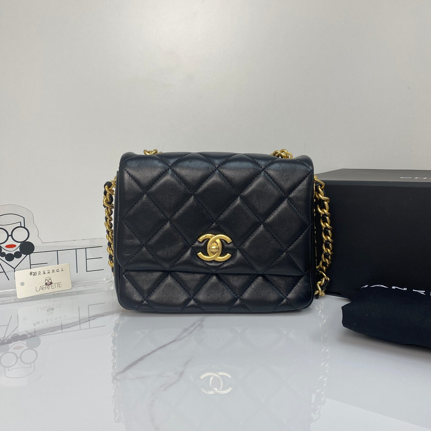 Chanel Quilted Small Side Note Flap Bag - Lafayette Consignment