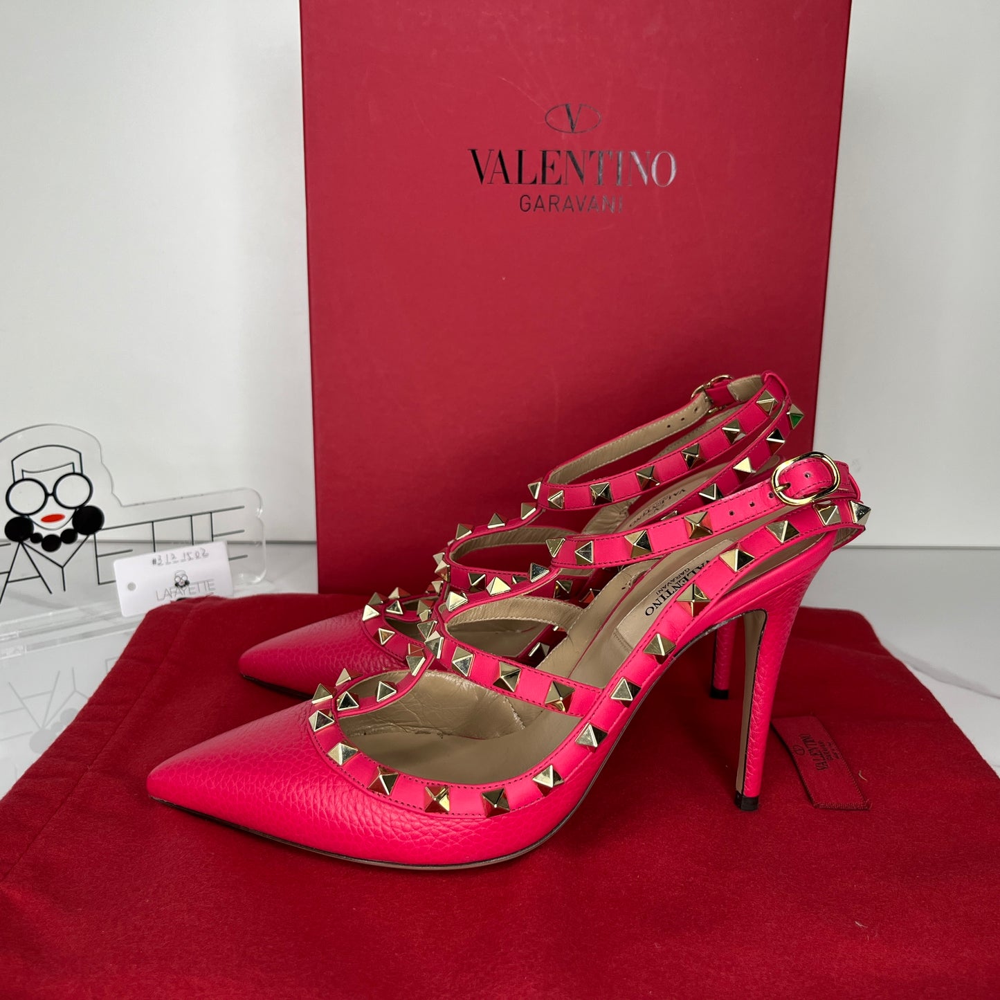 Valentino Rockstud Ankle Strap Pump 100 MM - Lafayette Consignment