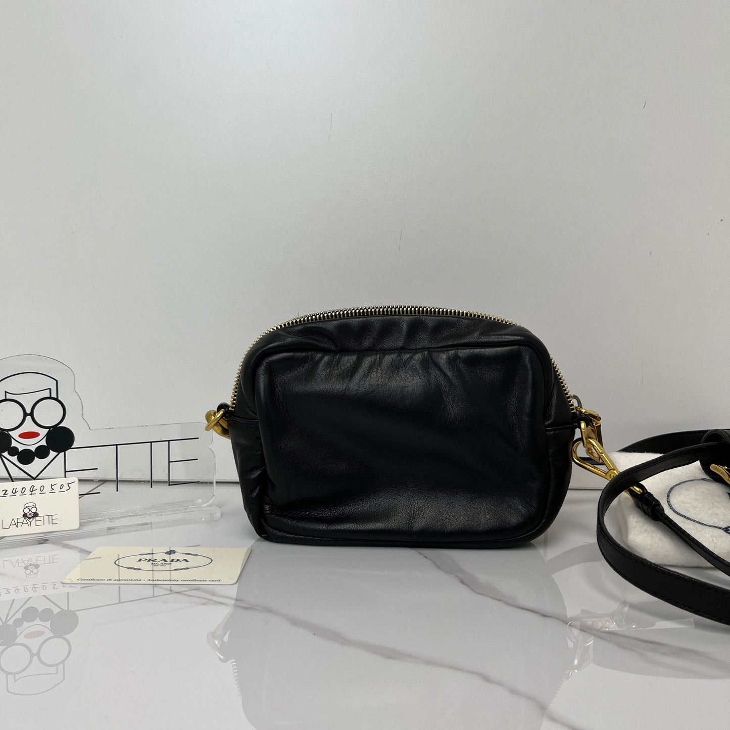 Prada Logo Ribbon Shoulder Bag