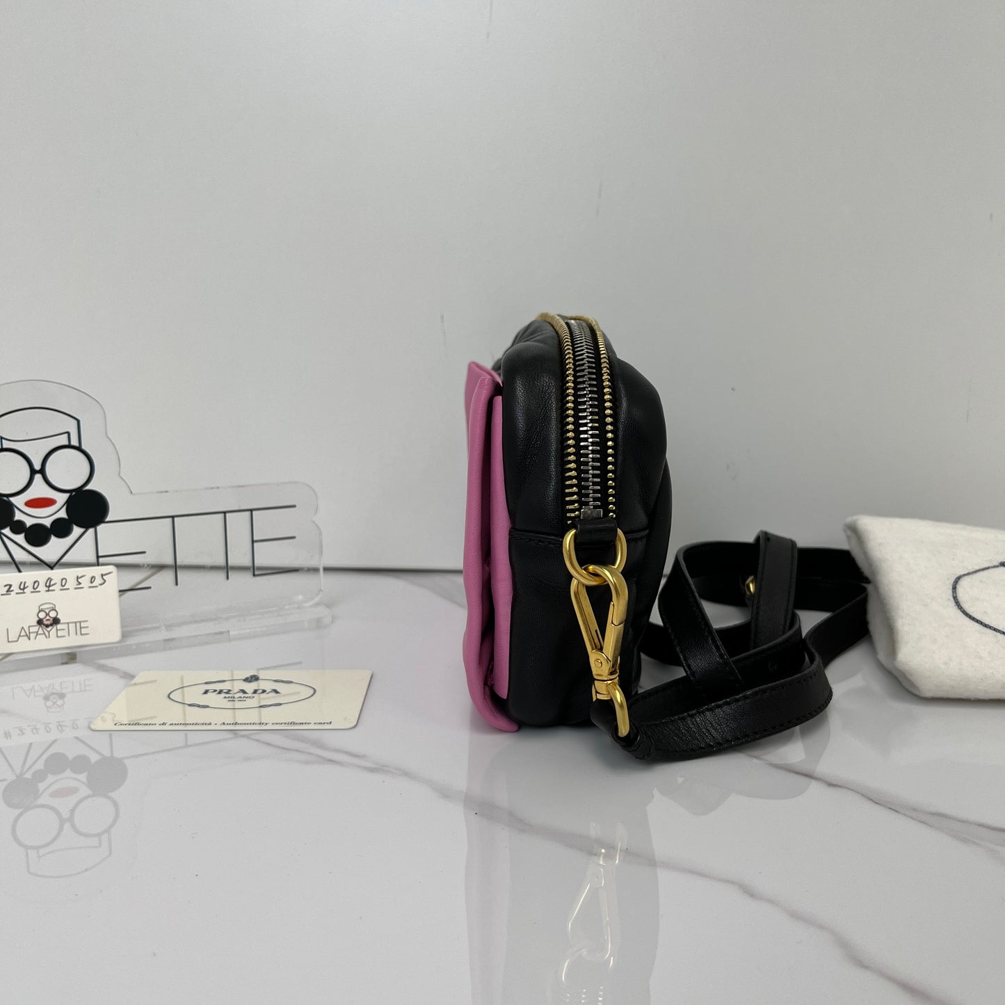 Prada Logo Ribbon Shoulder Bag