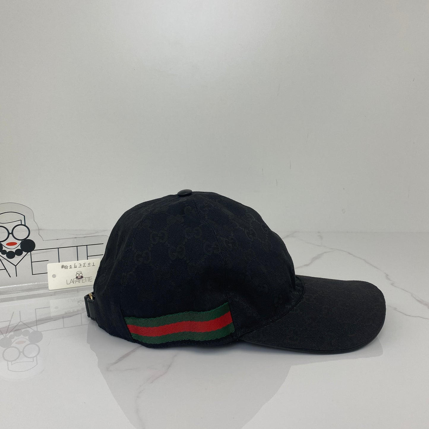 Gucci Original GG Canvas Baseball Hat with Web - Lafayette Consignment