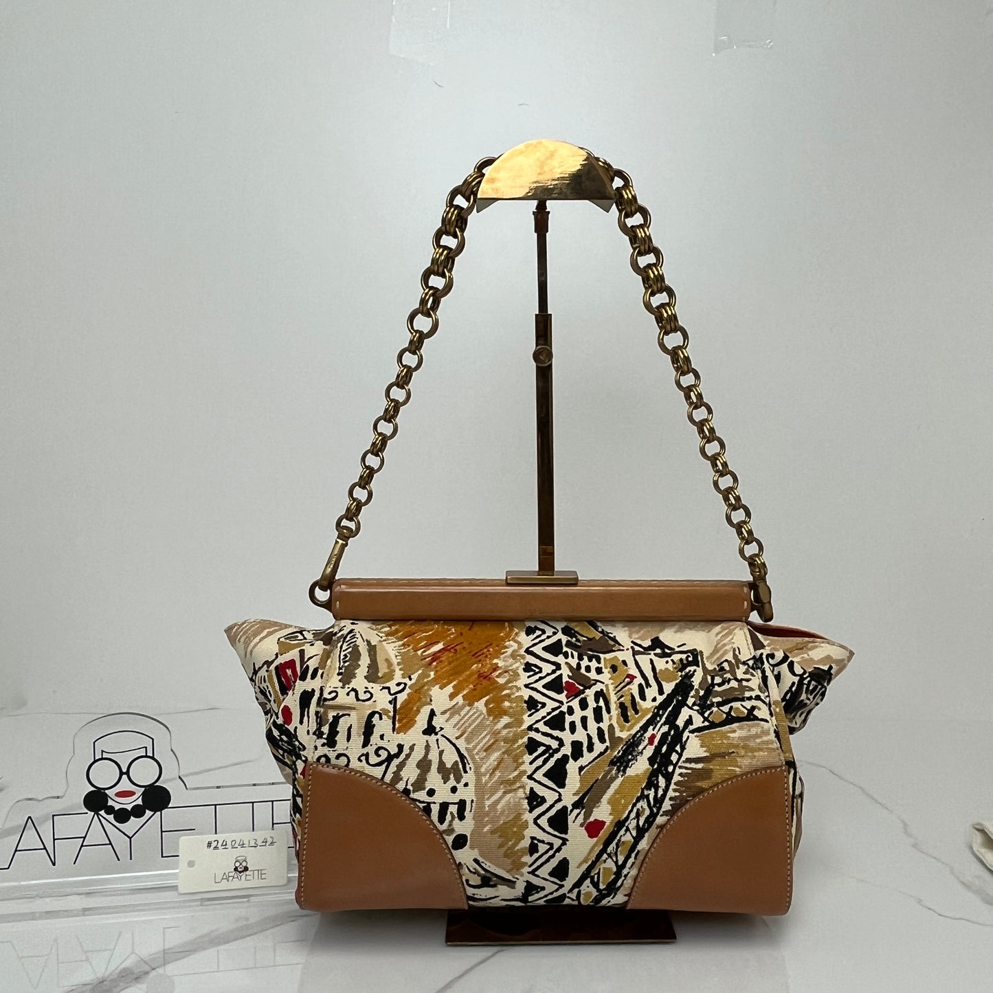 Prada Canapa St. Venez Frame Bag