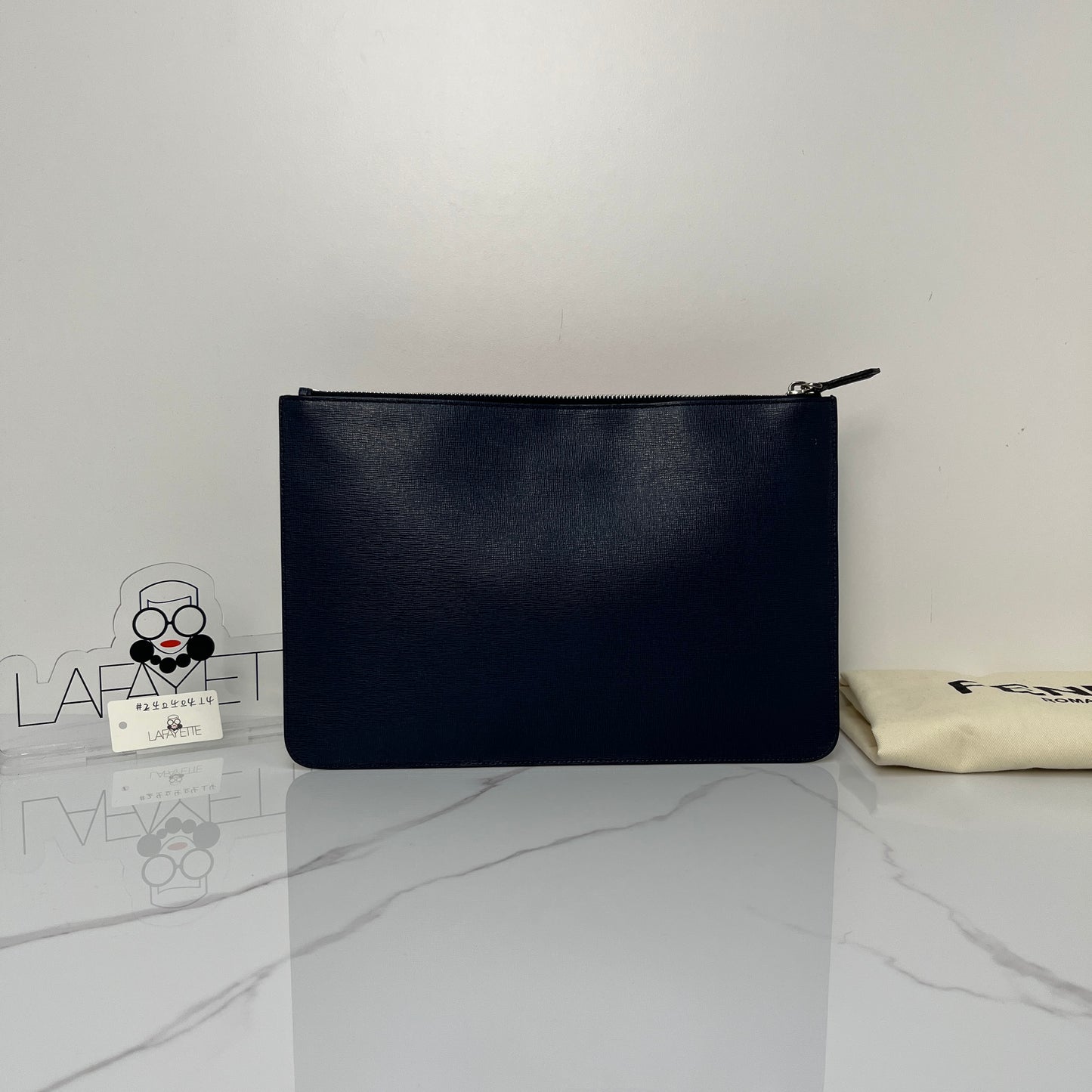 Fendi Monster Leather Clutch Bag