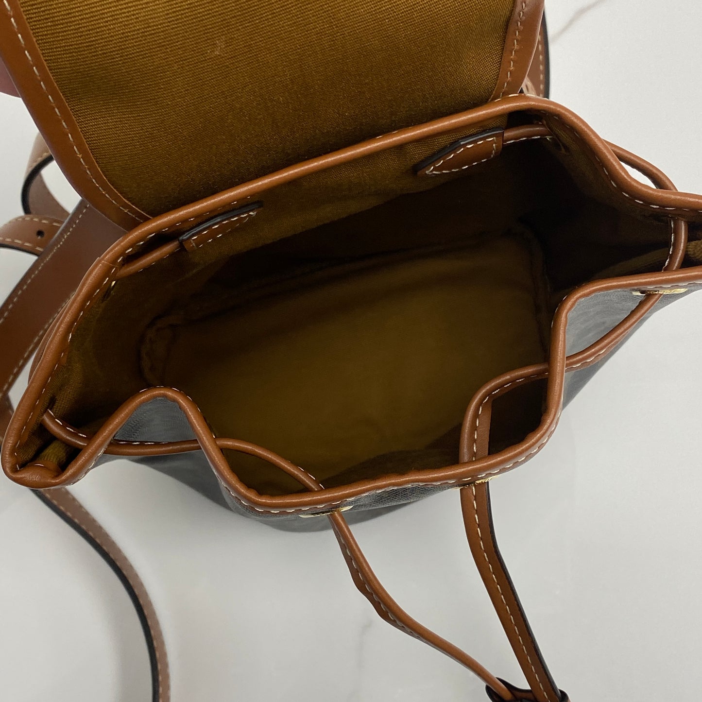 Celine Mini Backpack Folco Triomphe Canvas & Calfskin