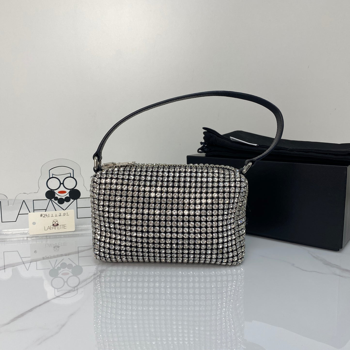 Alexander Wang Heiress Pouch In Crystal Mesh