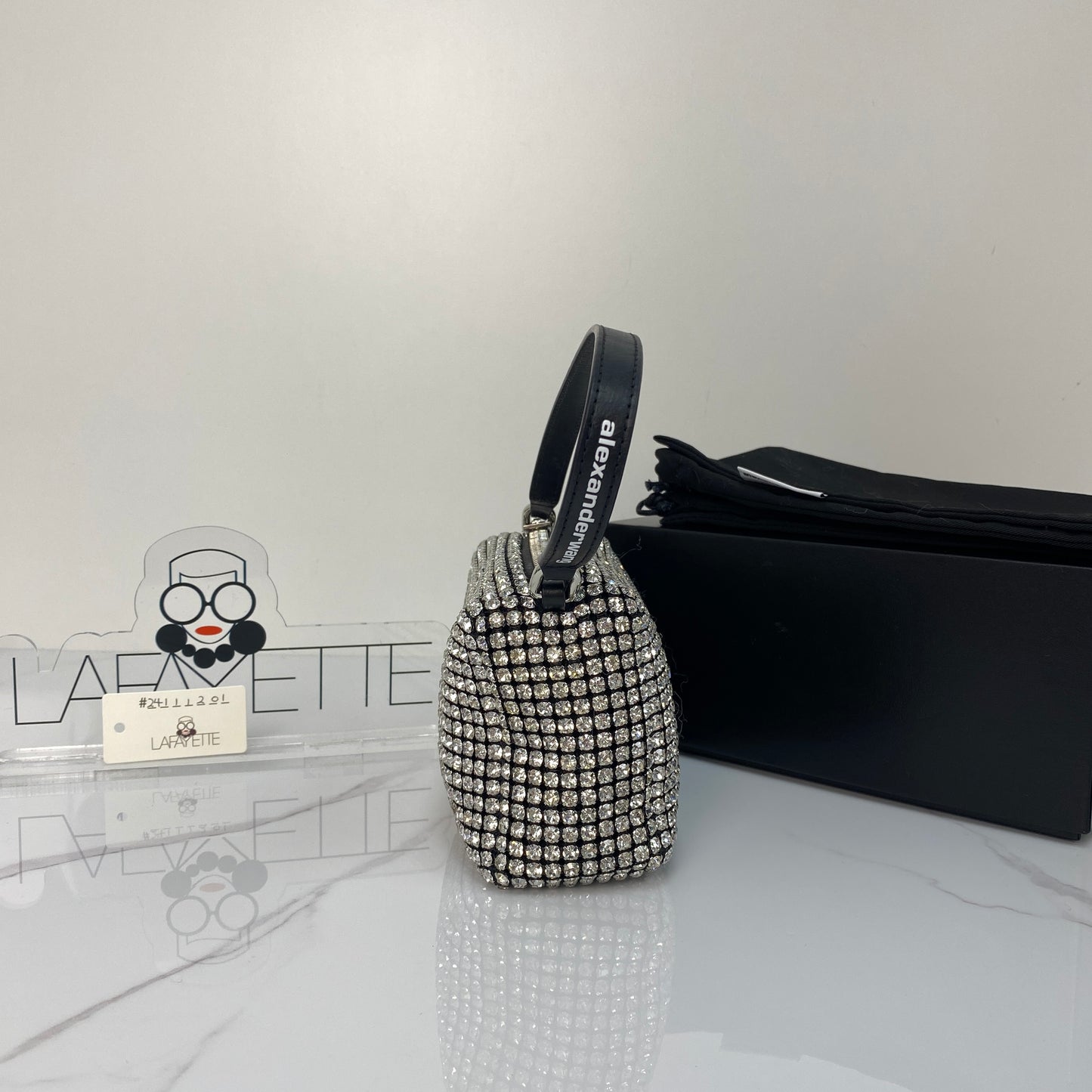 Alexander Wang Heiress Pouch In Crystal Mesh