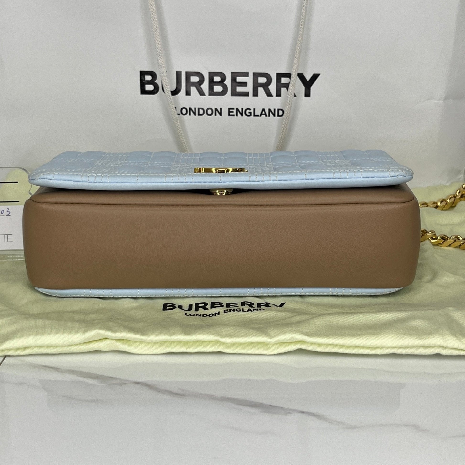 Burberry Lola Bag - Blue/Beige