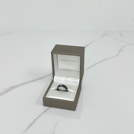 Bvlgari Ceramic Ring With Diamond (Size 52)