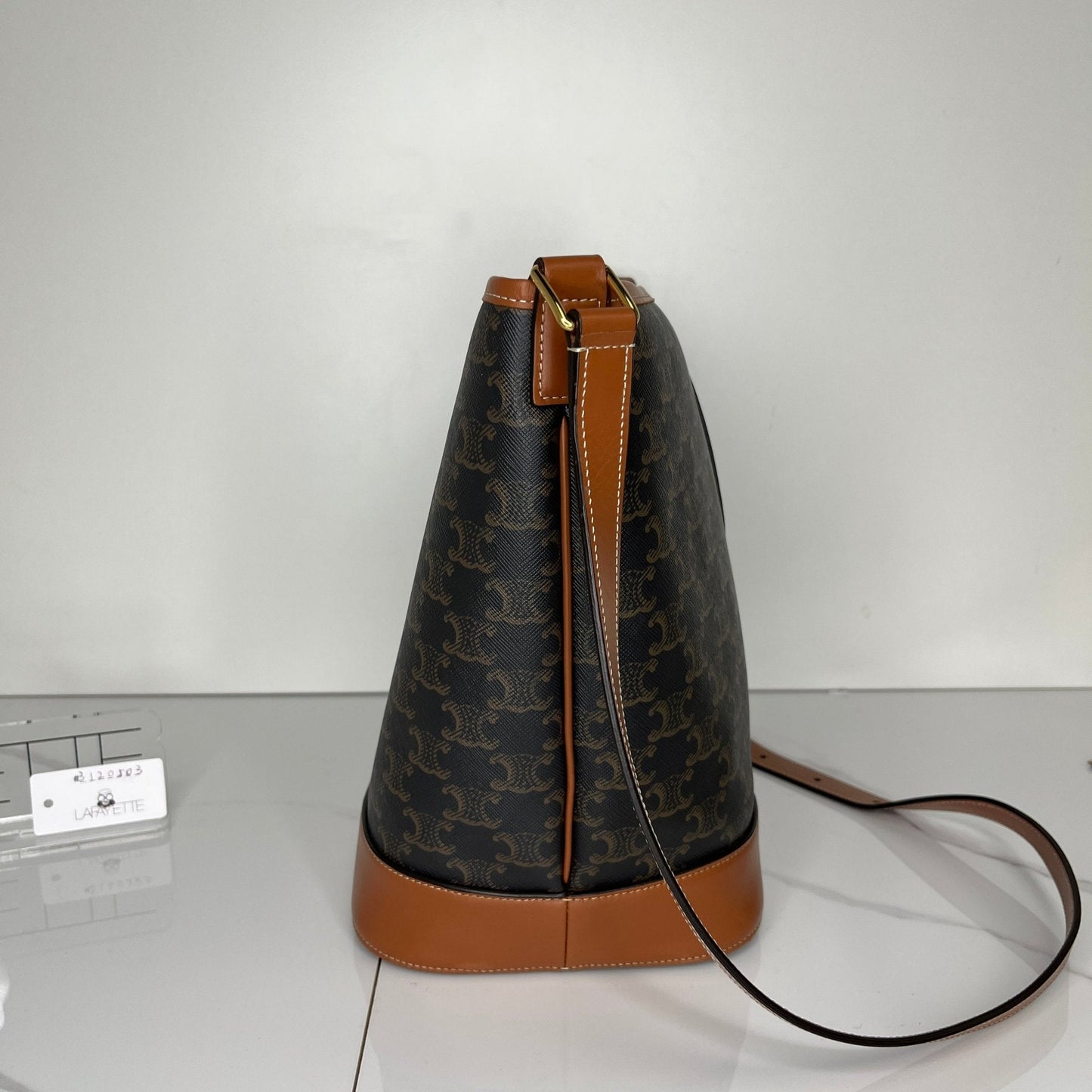 Celine Medium Bucket Bag - Triomphe Canvas and Calfskin