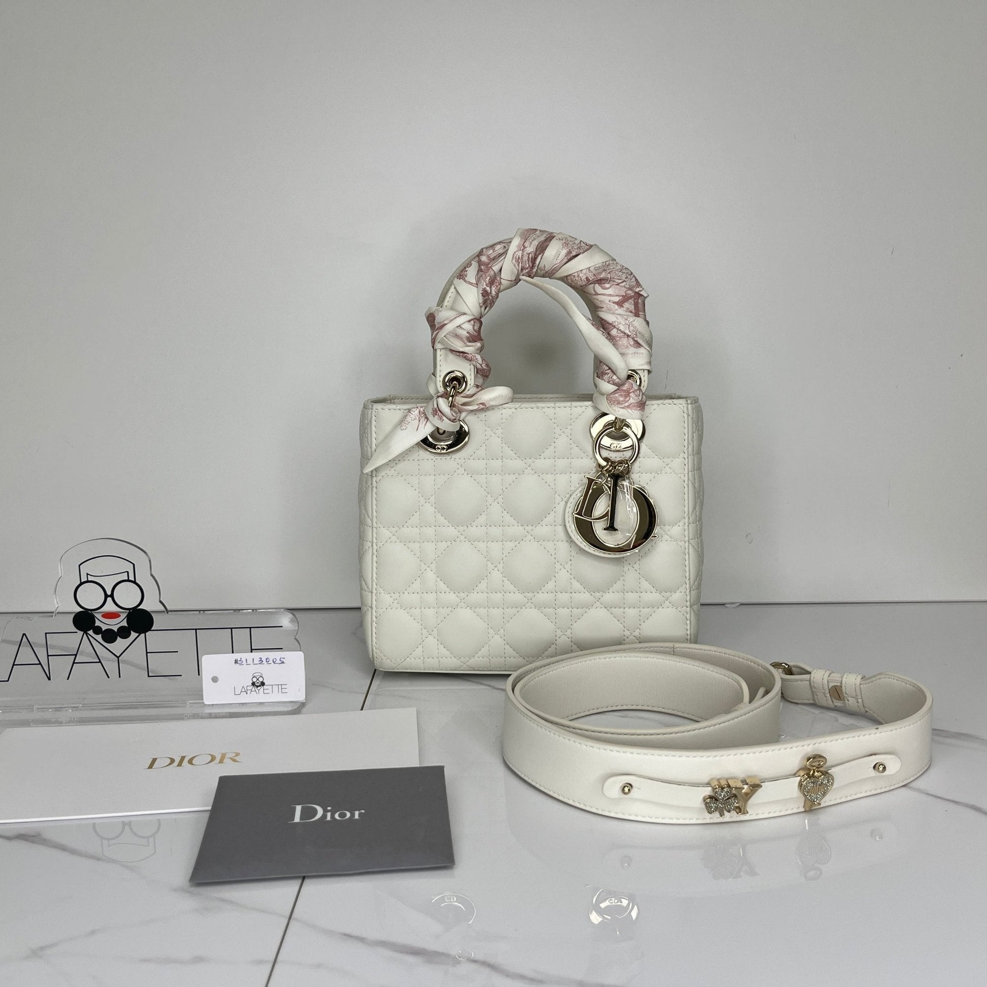 Christian Dior Lady Dior Small - White