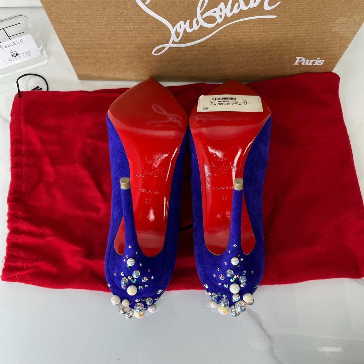 Christian Louboutin Veau Velours Candidate 100 Pumps Purple Pop