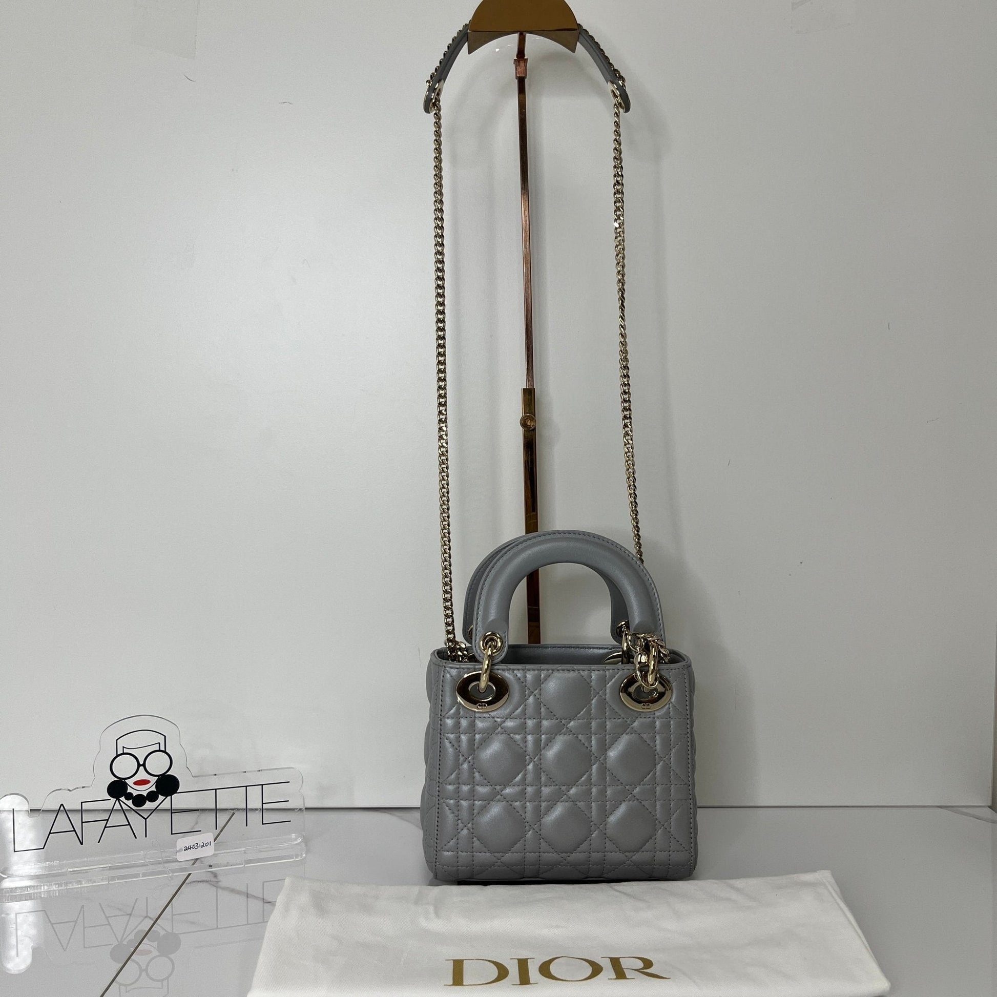 Dior Mini Lady Dior - Grey