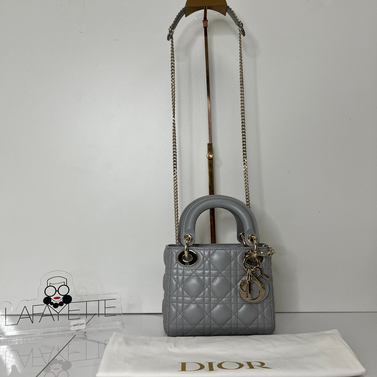 Dior Mini Lady Dior - Grey