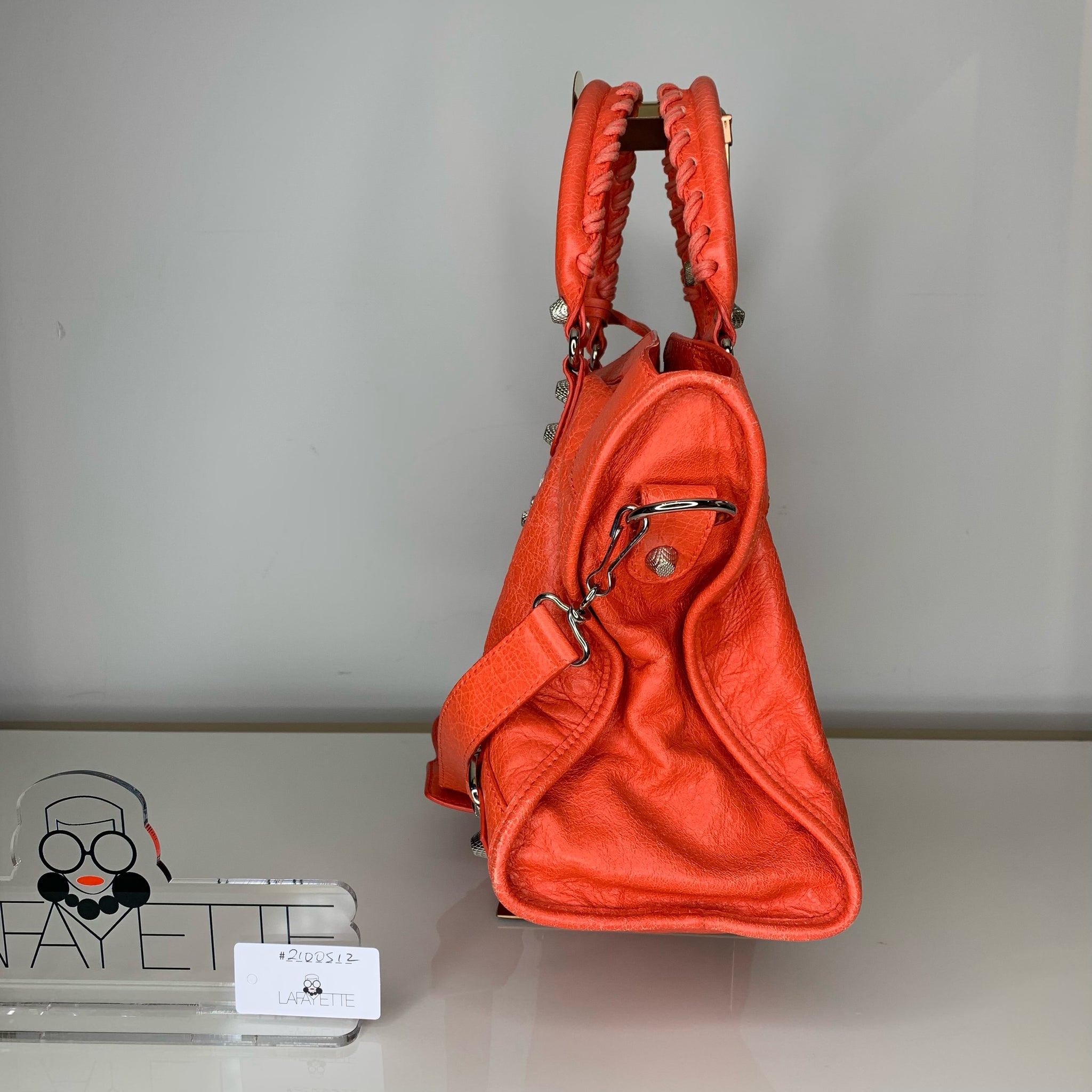 Balenciaga Year of the Tiger Le Cagole Shoulder Bag XS Orange in Lambskin  Leather with Silver-tone - US