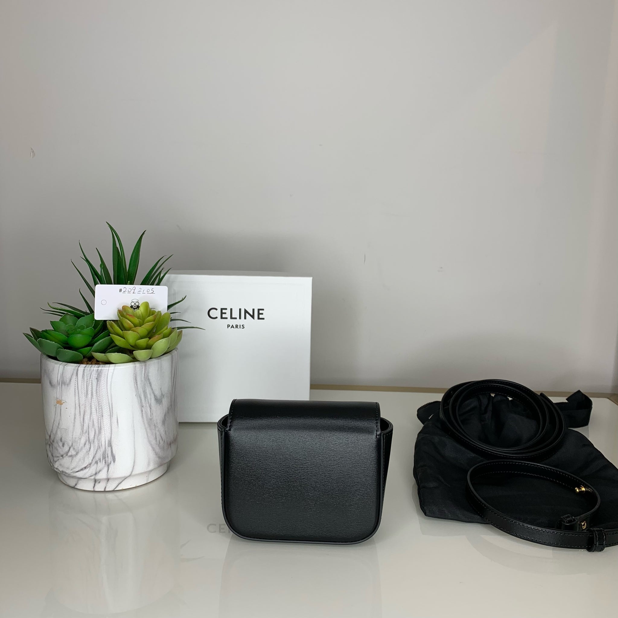 Celine Triomphe Small Bag in Black